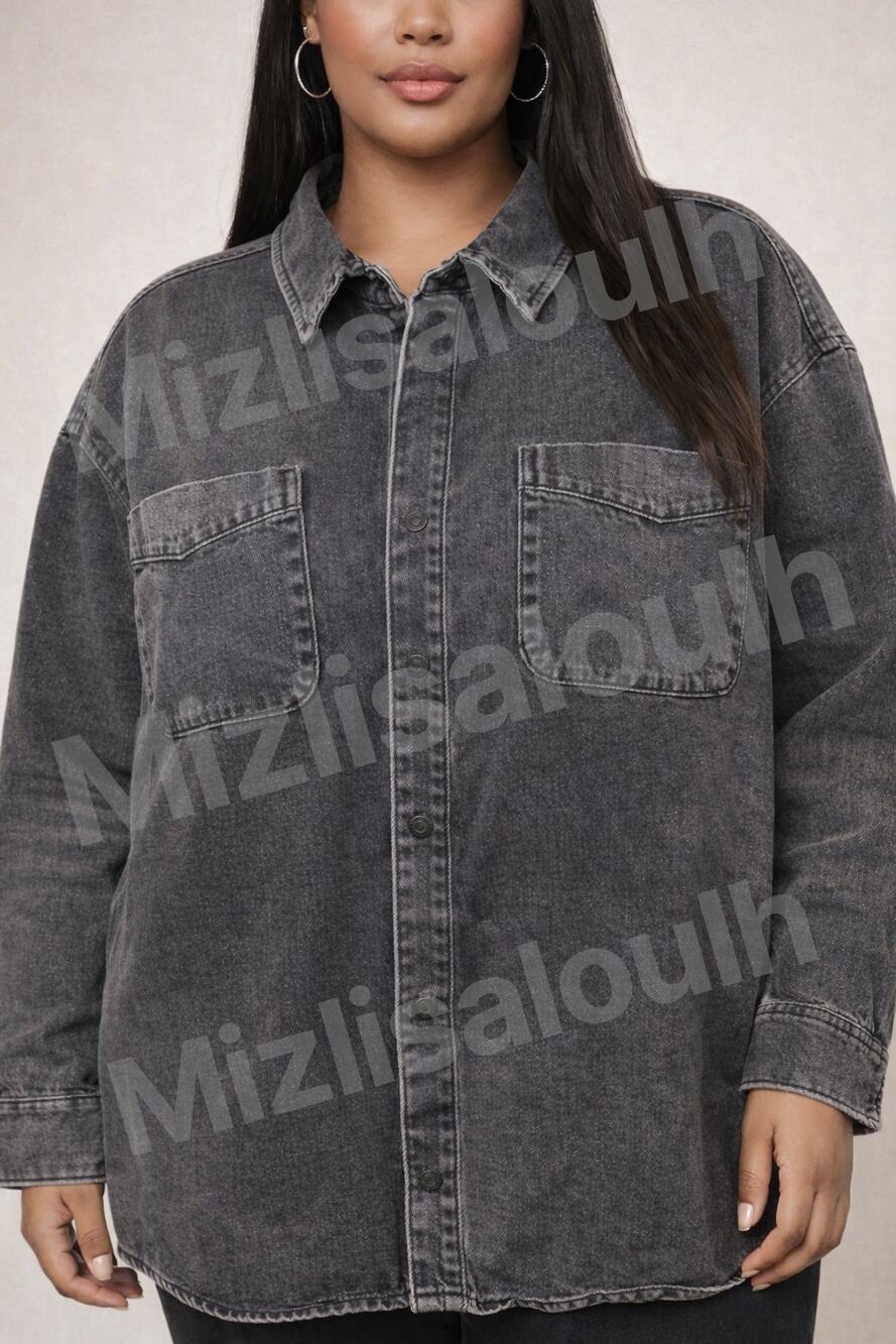 Good American Washed Black Denim Shirt Jacket (Schaket) – Size 3/4 – NWT